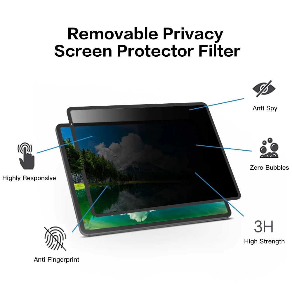 LFD213 Privacy filter removable privacy film tablet screen protector for iPad Pro 11inch table Smartfon pc screen protector