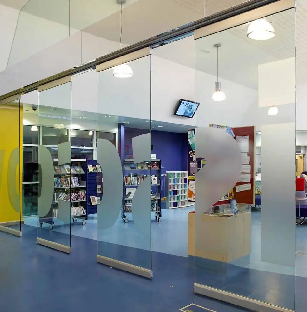 Egood офисная стеклянная перегородка алюминиевая наружная Серебряная Складная Дверь