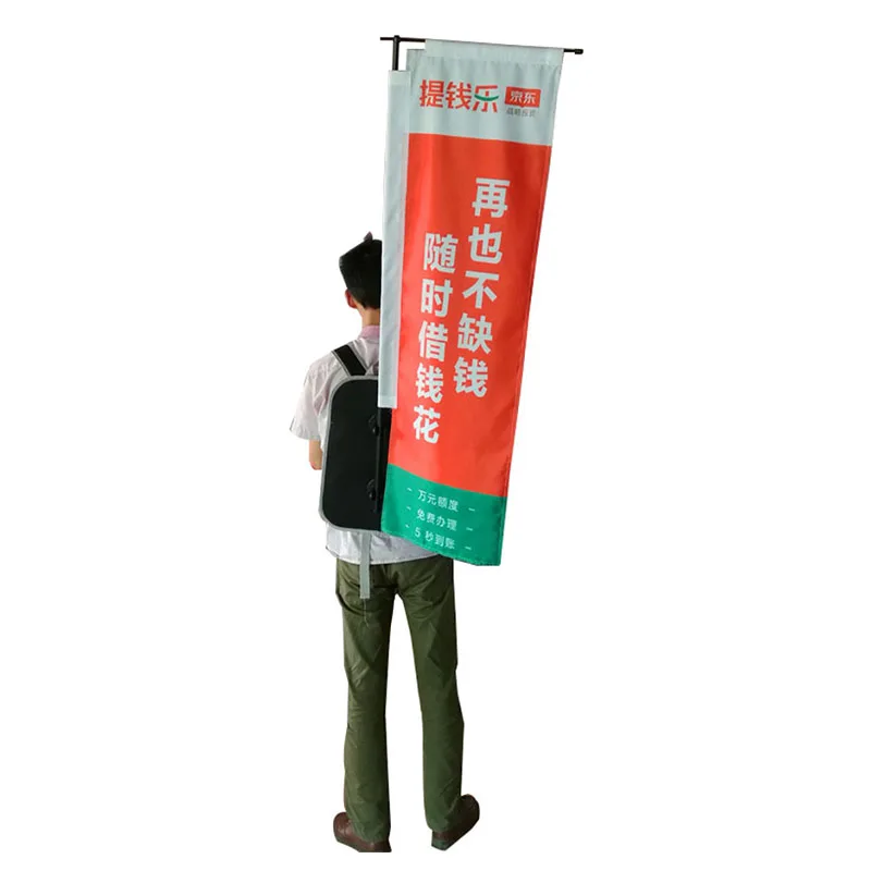 FEAMONT Wholesale Backpack with Printed Logo Flag Walking Cheap Custom Backpack Flag Banner
