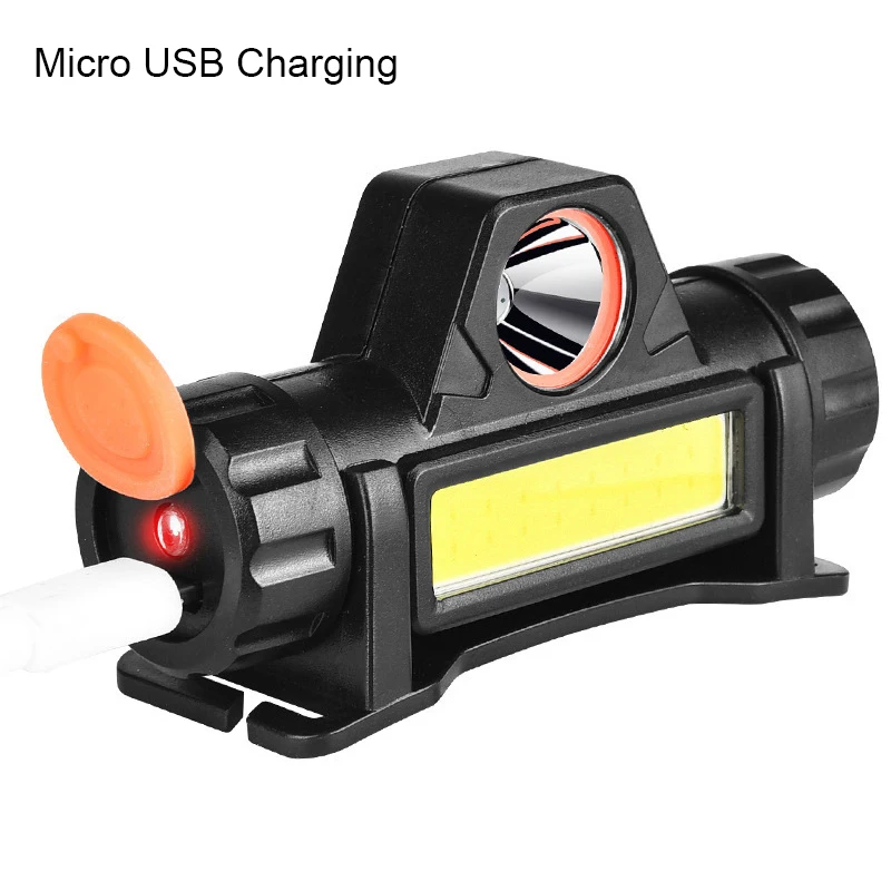 Mini Led USB Rechargeable Headlamp Powerful Portable Flashlight Waterproof COB Magnetic Headlight Torch For Running Camping