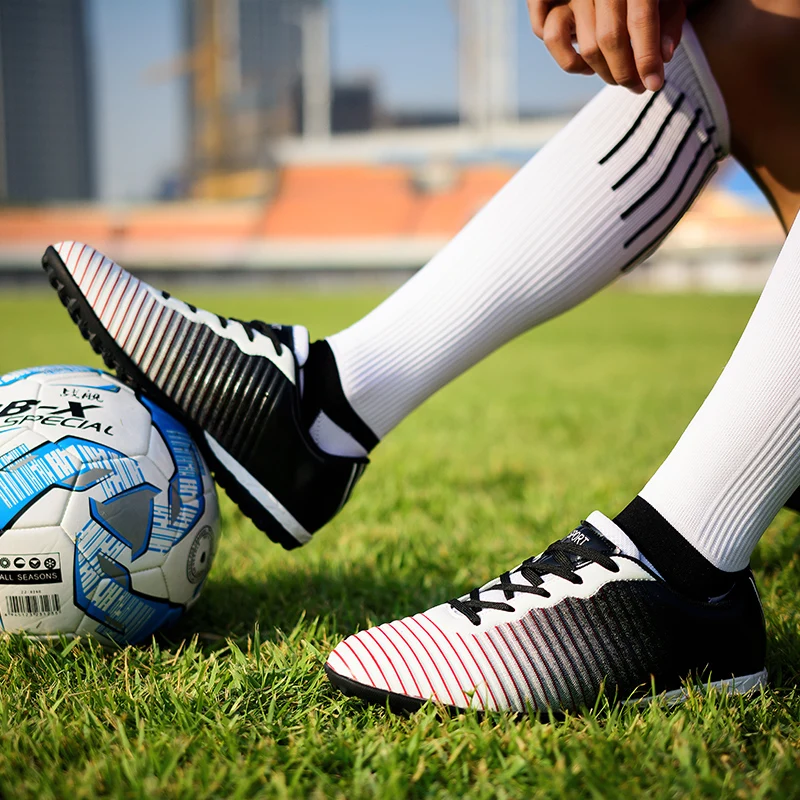 Spiked shoes children youth  soccer shoes outdoor broken spike sneakers Football shoes