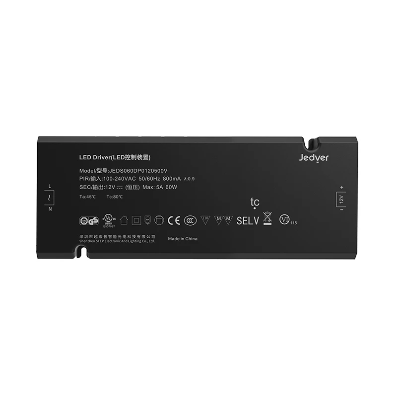 100-240V AC 60W 24V IP20 2.5A PF 0.9 JD 7.06 Anba Thin Driver Series