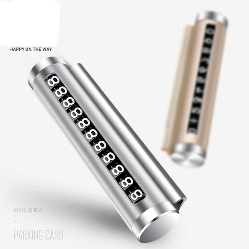 Temporary car stop sign move car phone number plate