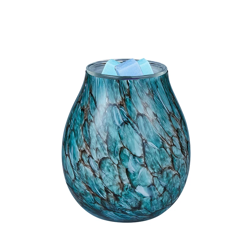 Modern Style Glass Wax Burner Wholesale Electric Incense Stove Aromatic Fragrance UK/US Plug Wood Glass Material Body Relaxation