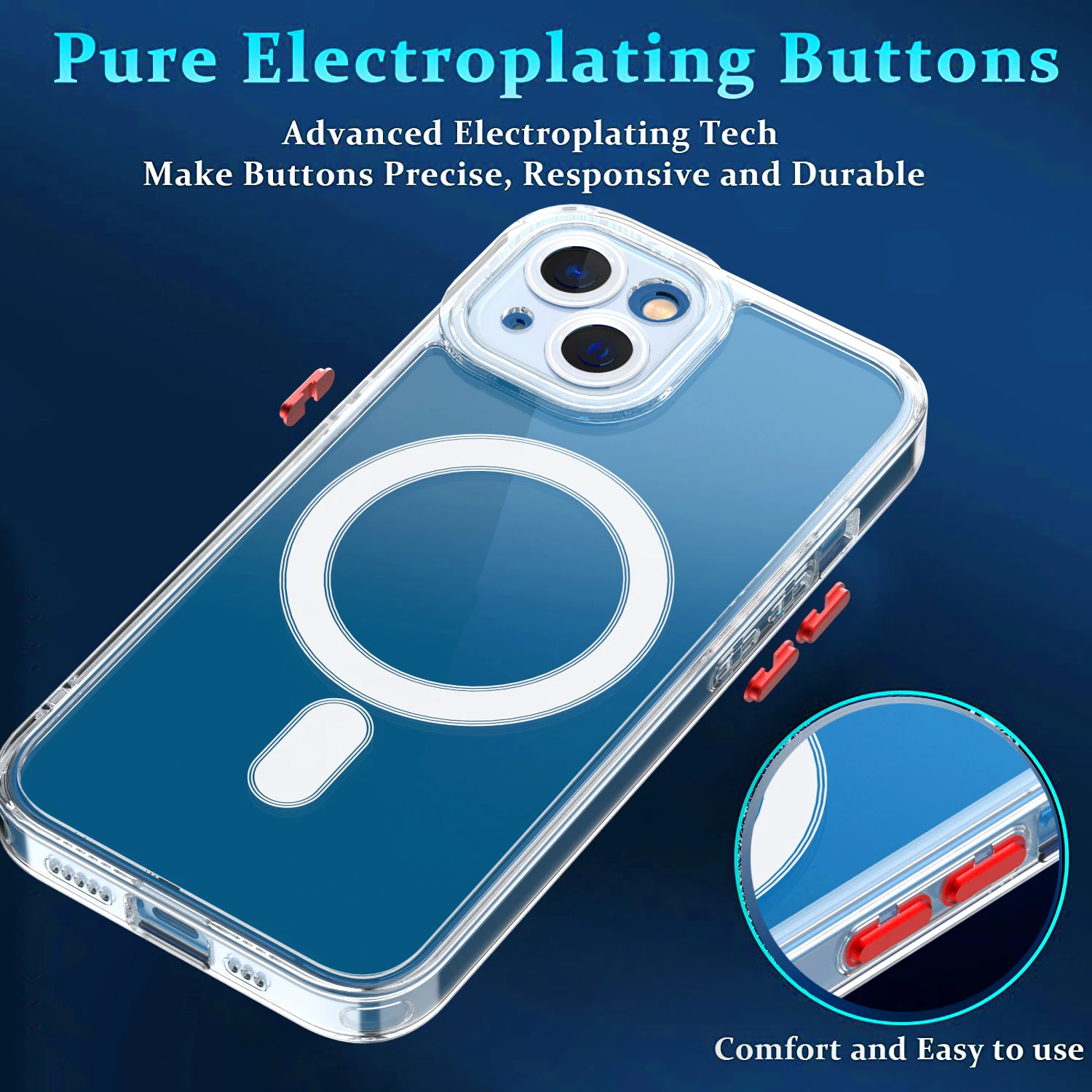 New wholesale magnetic transparent shockproof Acrylic For iphone 11 12 13 cellphone case mobile case