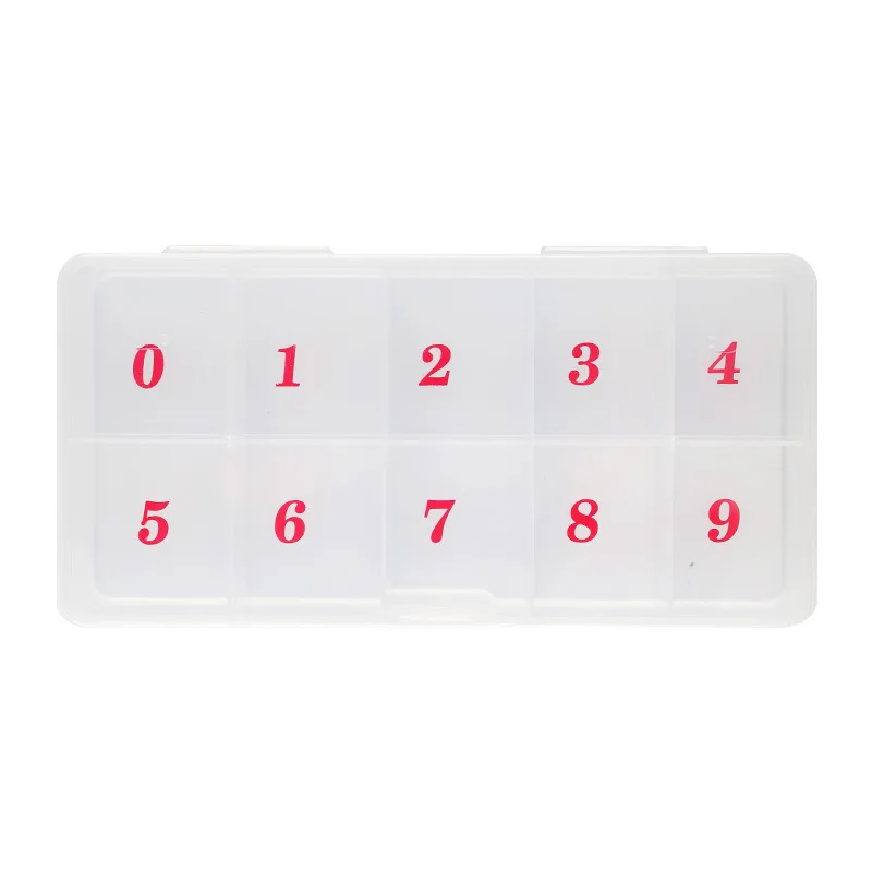 Empty Storage Box for 500pcs 10 Sizes Nail Tips - Nail Art Organize Container - Manicure Box