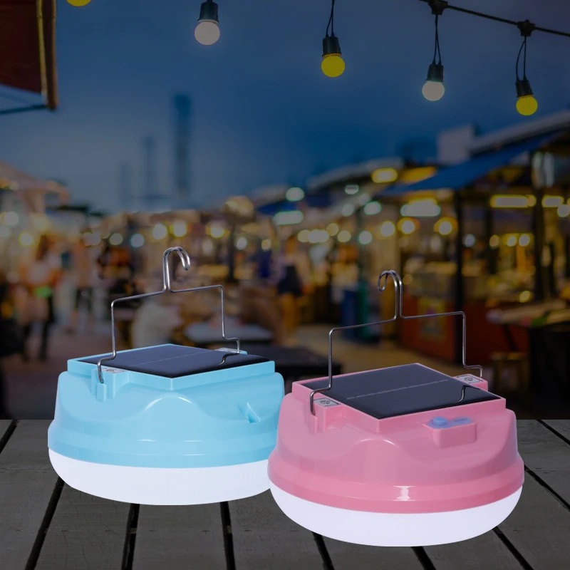 Emergency outside energy saving Light Solar Portable Camping Lantern Rechargeable Camping Bulb