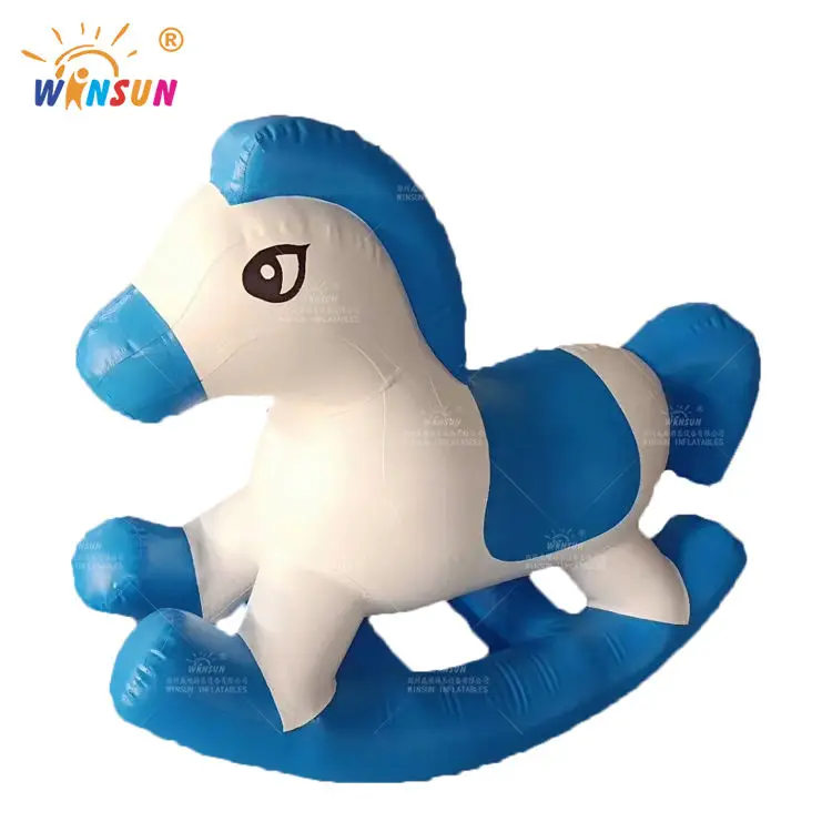 WINSUN bouncing game pvc inflatable rocking horse inflatable animal toy rocking horse for kids