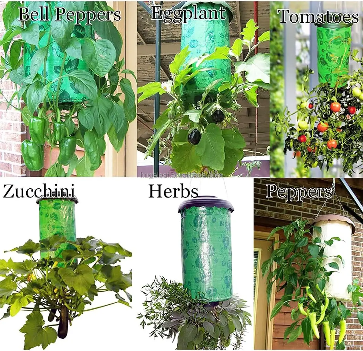 Pepper Planter Bags Garden Upside Down Hanging Tomato Grow Bag
