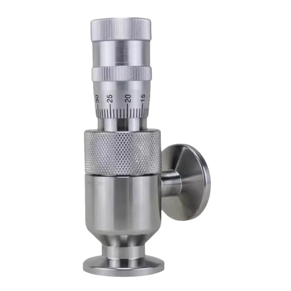 vacuum trimming valve manual driven Fine thread design high adjustment accuracy.DN0.8/1.2 KF16/CF16 flange