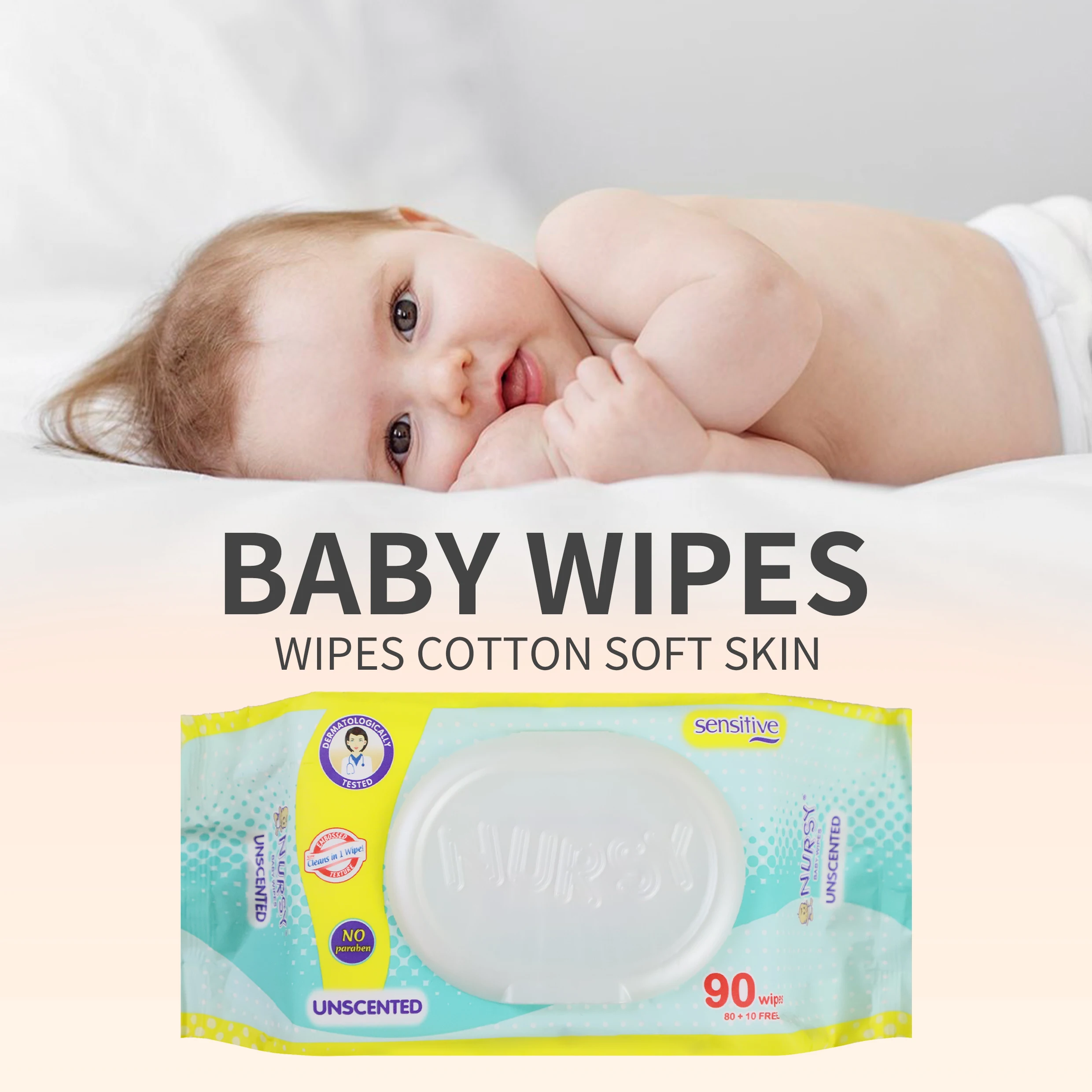 Custom Logo Customized Wholesale Disinfectant Spunlace Biodegradable Baby Wet Wipes Sensitive Container For Switches