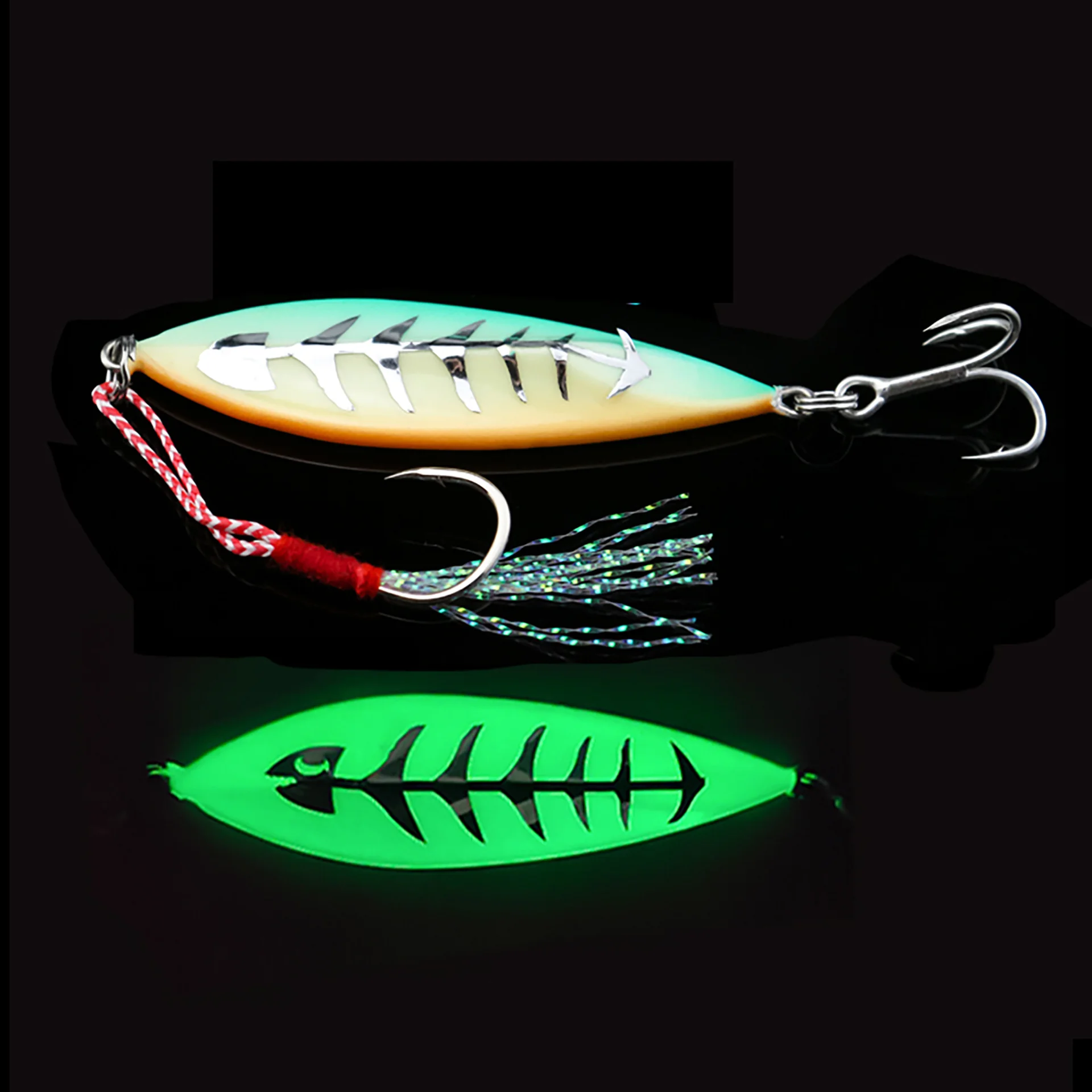  Рыболовные приманки в соленой воде с медленным шагом для троллинга воды светящиеся джиги