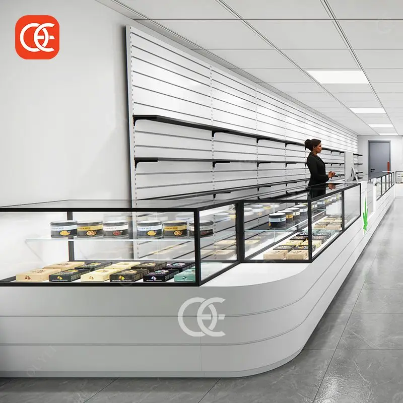 Сервисный витрина для магазина сигар 360 кальянного стекла дымовых магазинов