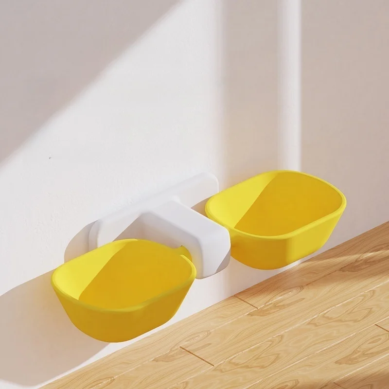 Dog Cat Bowl Wall Mounted Shelf Acrylic Wall Mounted Raised Customized Height Pet Feeder