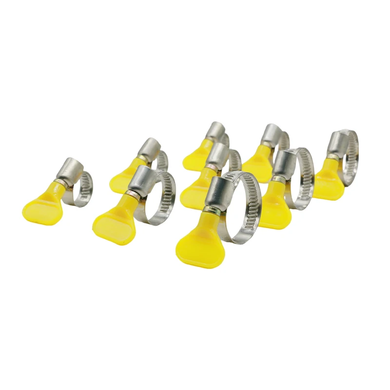Adjustable Stainless Steel Spring Tube Clamp Fastening Flexible Clip Hose Clamps With Butterfly Screw