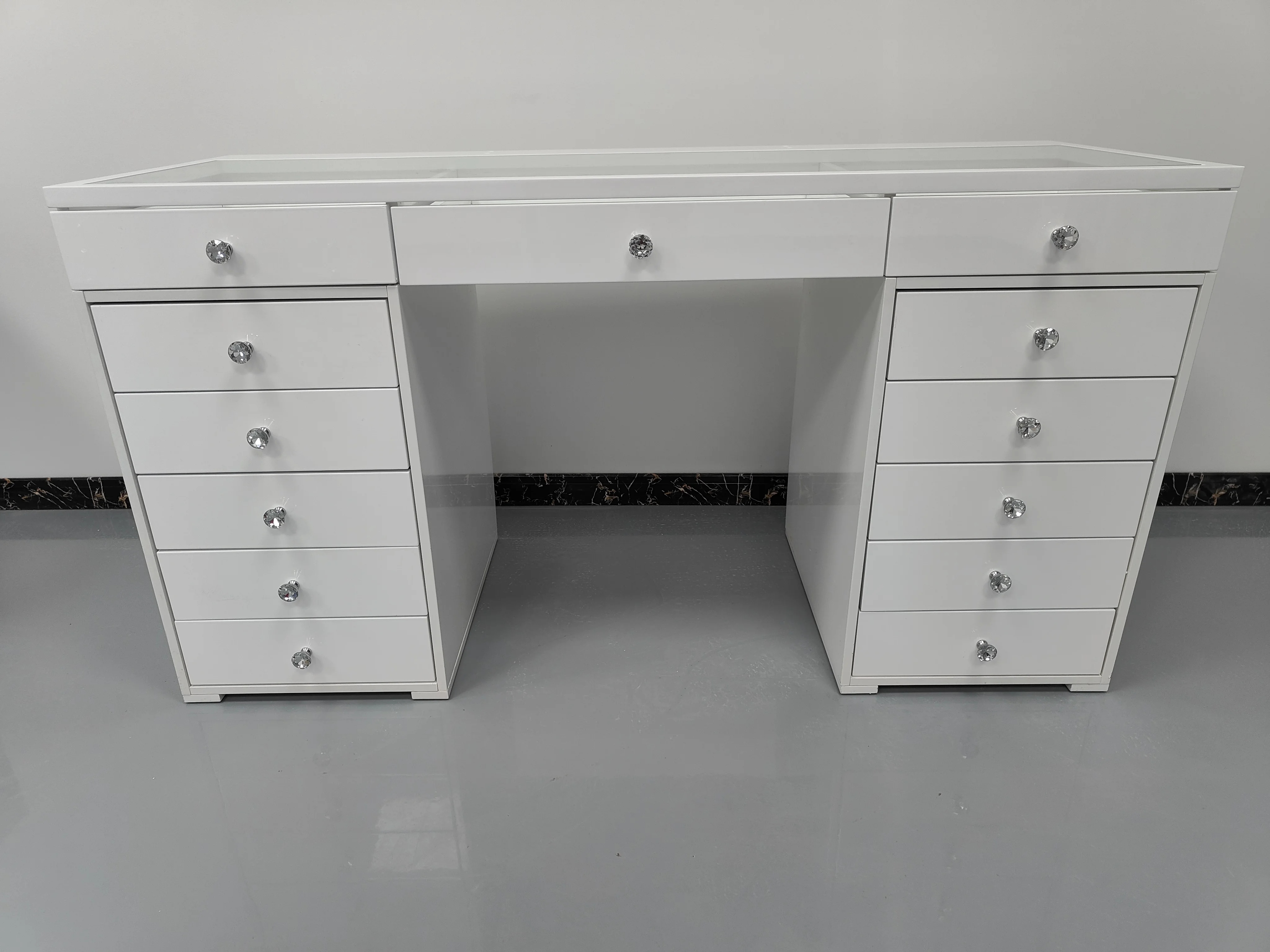 Best Price Makeup Wood Dressing Table Grey Natural Bedroom Furniture 1 Piece Storage Modern Wooden Table Solid Wood Birch MDF