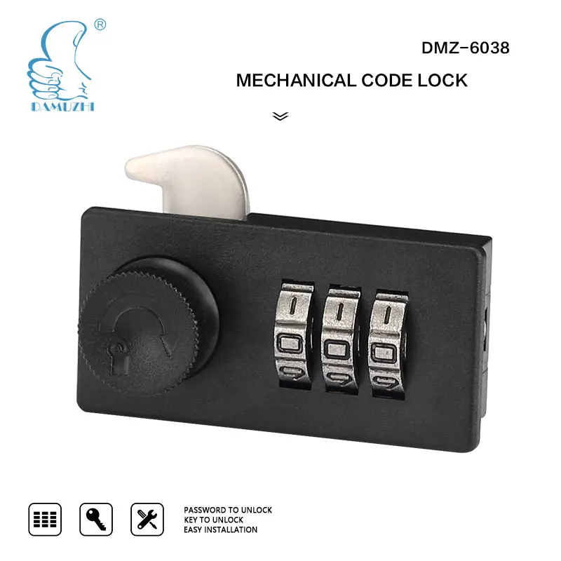 DMZ-6038 High quality plastic black modern home office combination password lock for safe