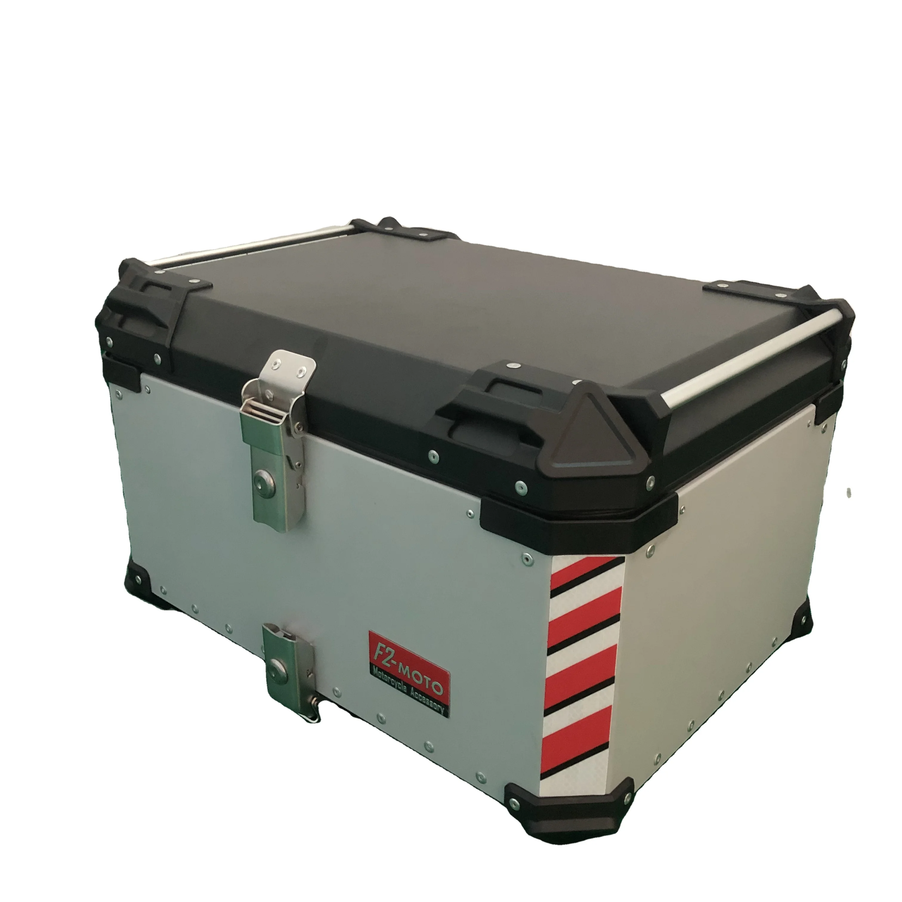 
65L Aluminum Alloy Motorcycle Top Box Rear Top Case Aluminum Motorcycle Tail boxes 