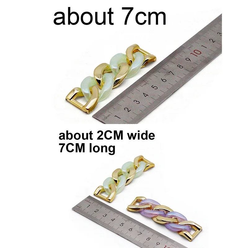 RS008 2023 New Trend acrylic Shoes Accessories buckles Decoration accessories plastic shoes chain