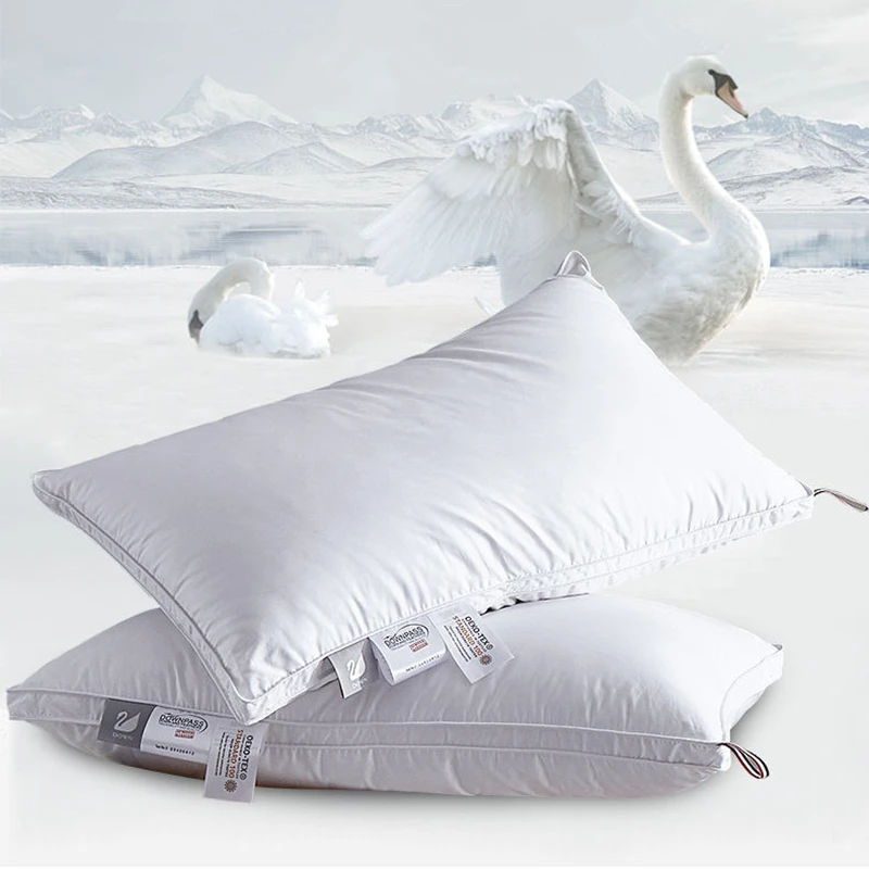 2021 Selling Custom Genuine Soft Goose Feather and 70% Goose Down Pillow Fill White Pillows Inserts