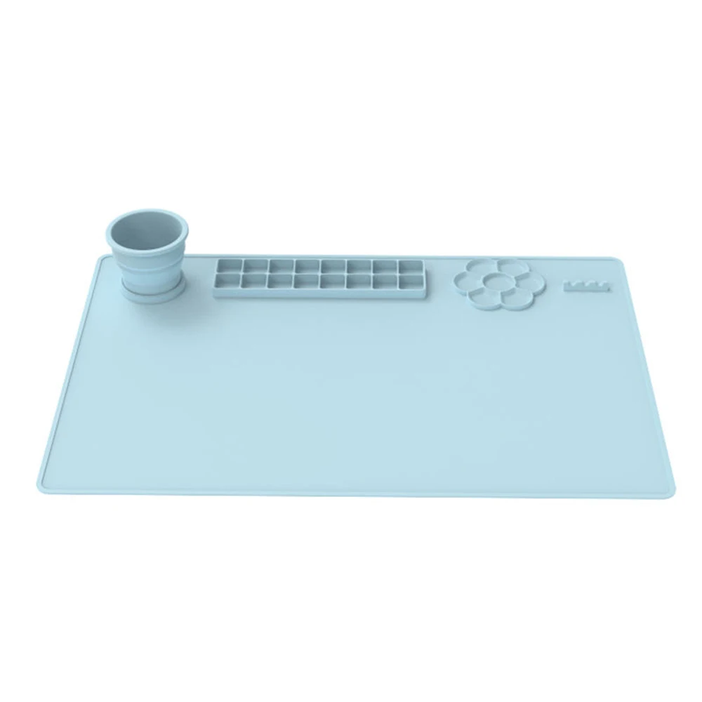Best Sell Silicone Craft Mat, Silicone Art Painting Nonstick Artist Silicone Drawing Sheet Mat with Cup