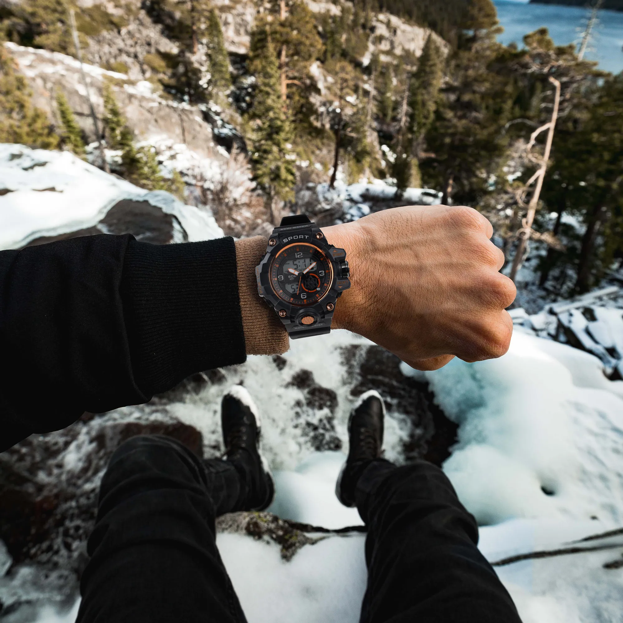 Прямые часы от производителя, водонепроницаемые цифровые спортивные часы для мужчин