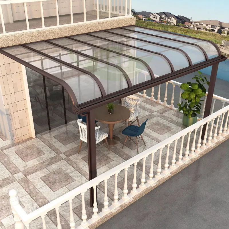 custom Green Polycarbonate Awning Green Design Terrace canopy