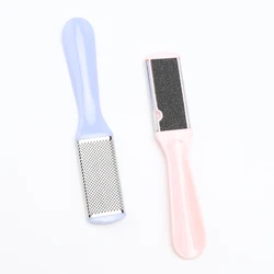 Double Layer Stainless Steel Sandpaper Pseconomic Remove The Dead Skin Professional Food File Foot Scraper With Pp Handle