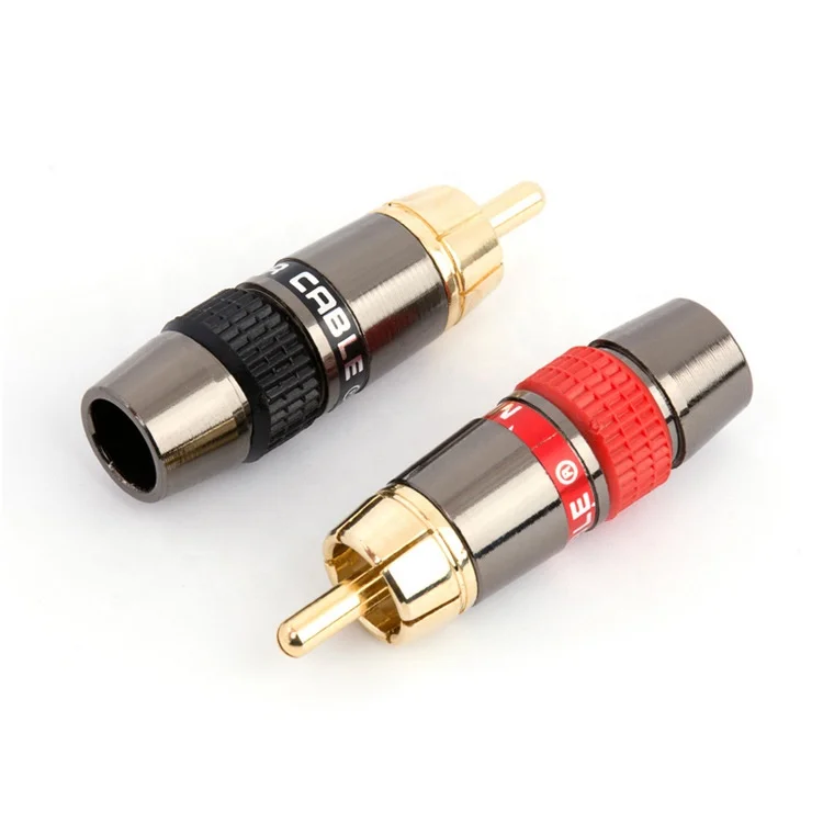 Металлический изысканный RCA папа коаксиальный аудио видео разъем адаптер провод кабель Позолоченный разъем RCA
