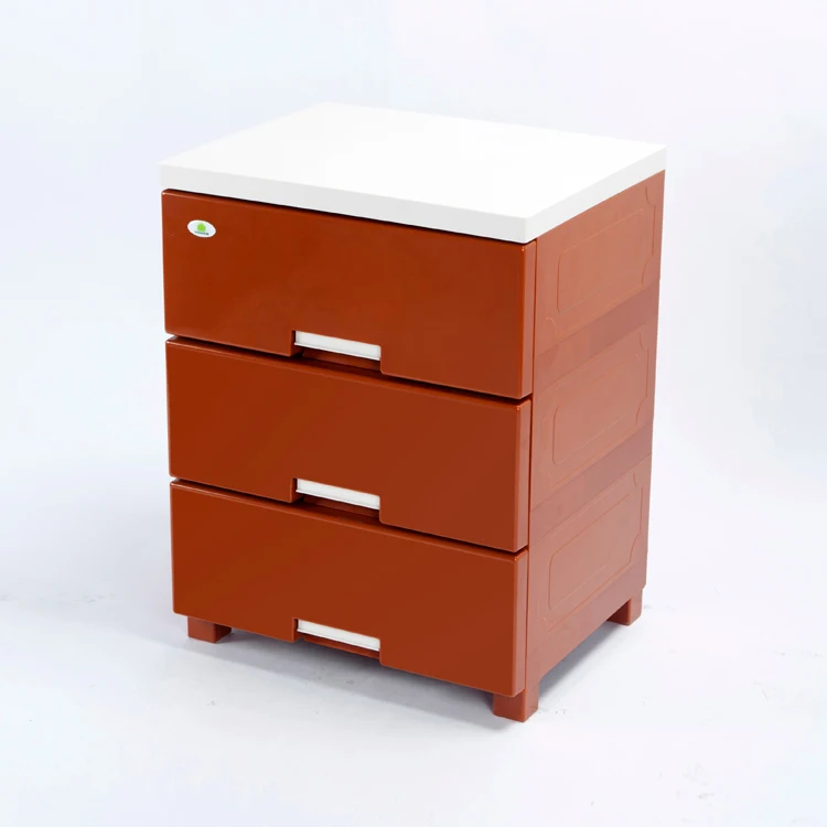 
Wholesale home usage storage drawer night stands bedroom luxury furniture plastic cupboard for clothes cabinet 