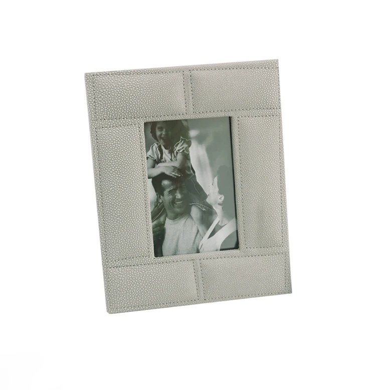 
wholesale leather square custom luxury picture photo frame for living room 