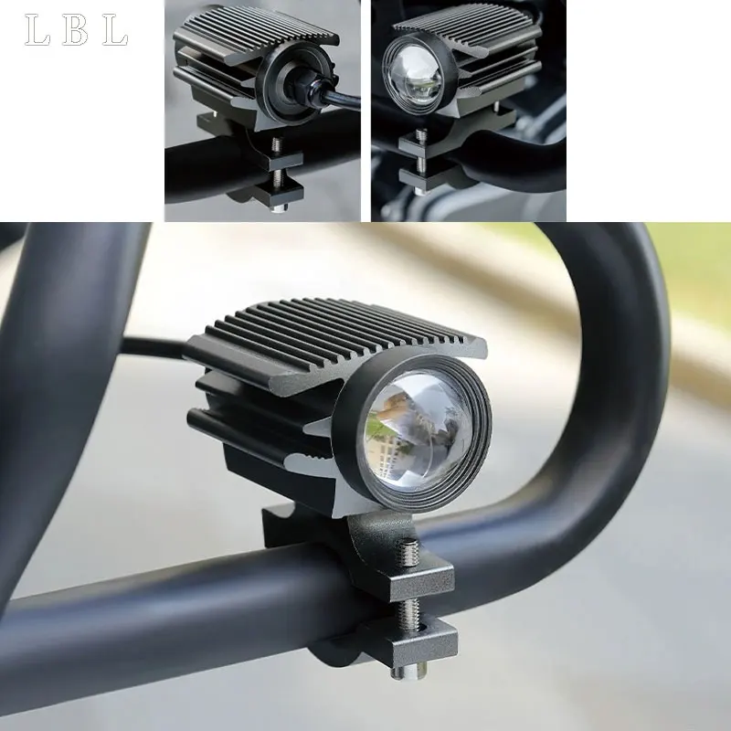 New style Dual Color White Yellow High Low Beam 20w Mini Fog Motorcycle Lighting,12v  Ip65 Led Motorcycle Light