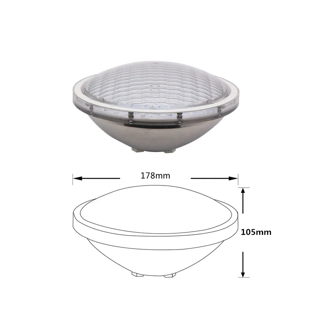 IP68 12W Par 56 светодиодная подводная лампа из нержавеющей стали 12V светодиодное освещение для бассейна