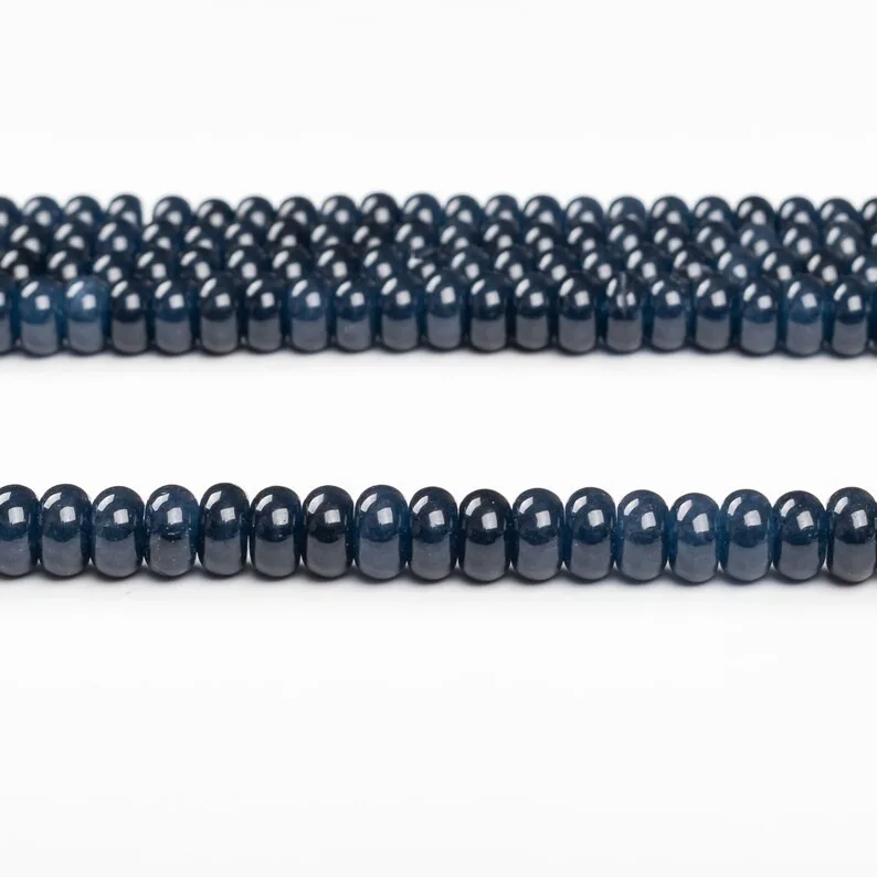Beautiful Blue Quartz Smooth Rondelle Gemstone Beads,Top Blue Plain Flat Rondelle Beads Handmade Smooth Rondelle Bead on Sale