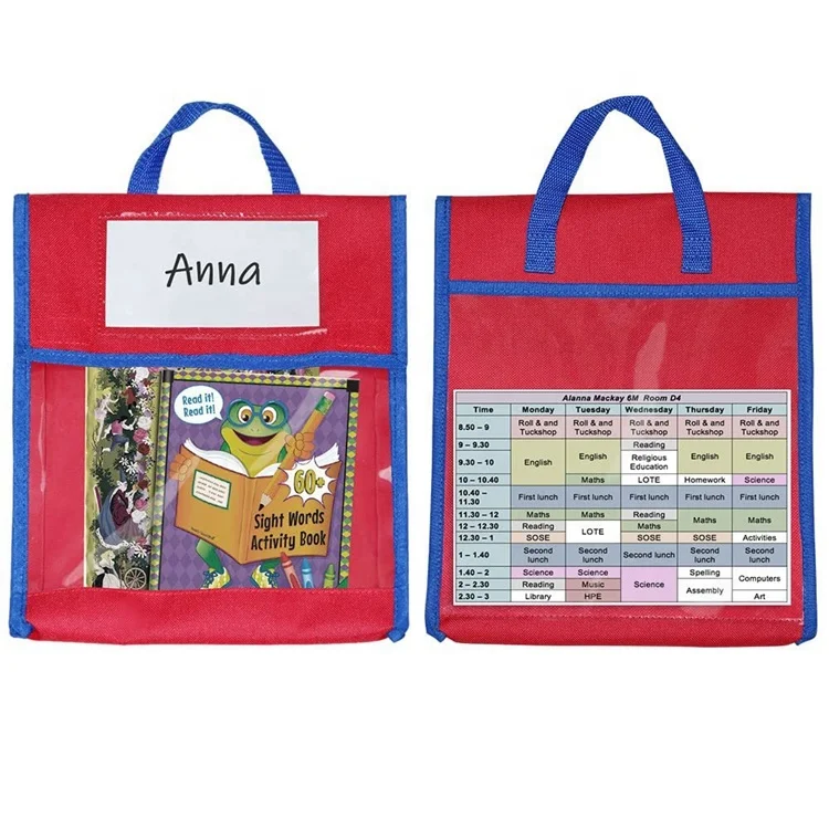 Kindergarten Children 600dpvc Transparent School Hand Tote Bag Toy Storage Textbook Stationery Mother Organizer Box Book Pouches