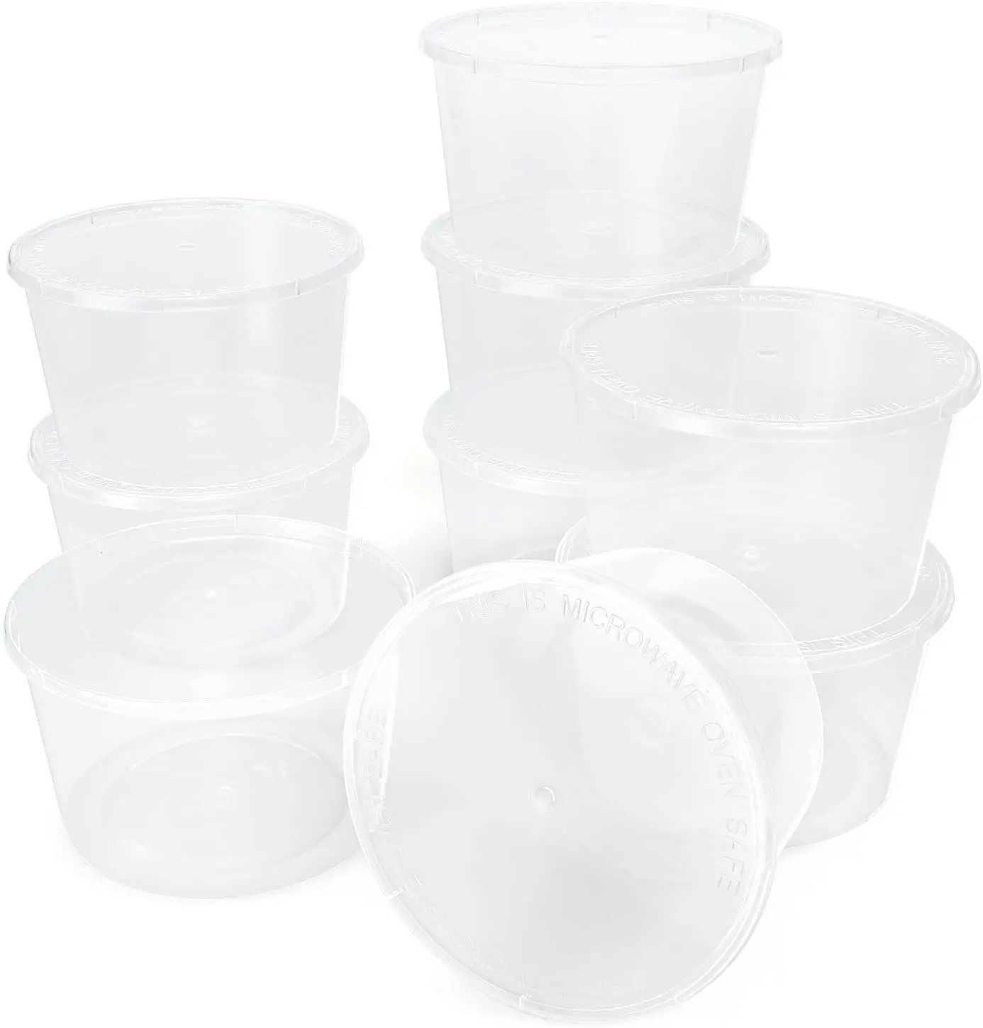 500 Plastic Bowl   Take Out Food Containers with Lids
