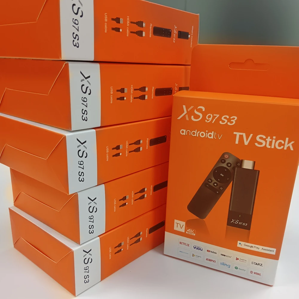 XS97 S3 wholesale new listing model 1GB 8GB tvstick Allwinner H313 Android 10 4k iptv tv stick