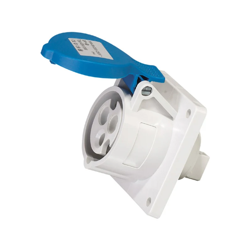 European standard socket waterproof outlet 63A 4P IP44 plug&socket EN/IEC industrial panel mounted socket industrial