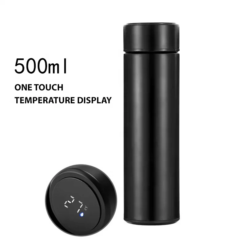 arabic style double wall stainless steel water bottle with temperature display thermos flask manufacturing thermo bottle 500ml