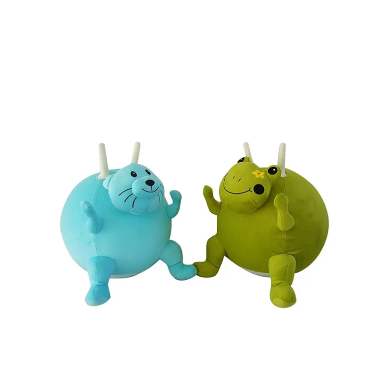 OEM 55cm Customized pattern eco-friendly pvc bouncing jumping hopper toy ball with cover