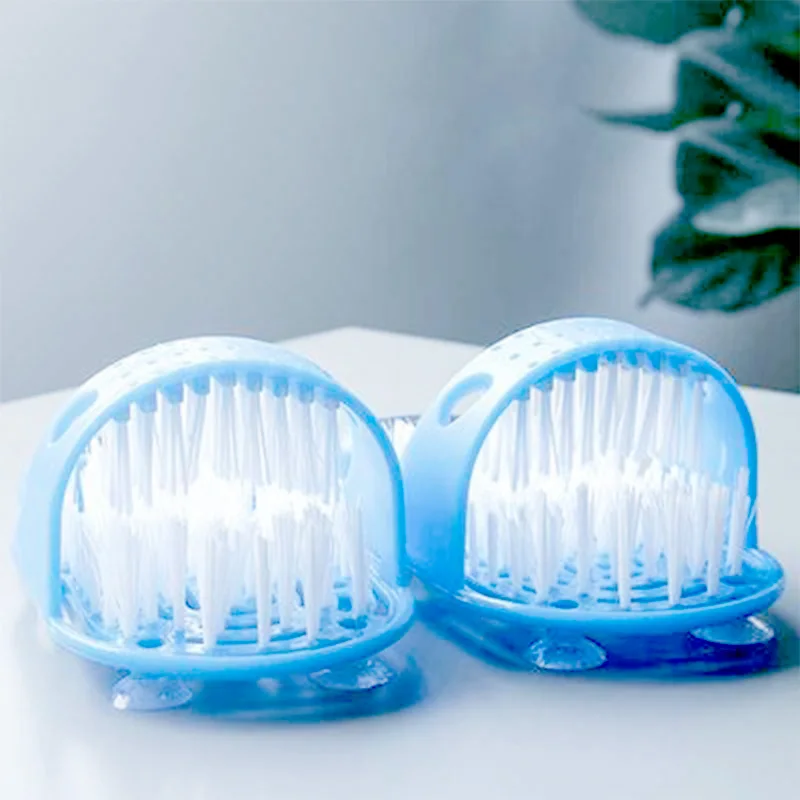 
plastic bathing slipper hot sell bathroom shoe scrub Exfoliating foot brush 