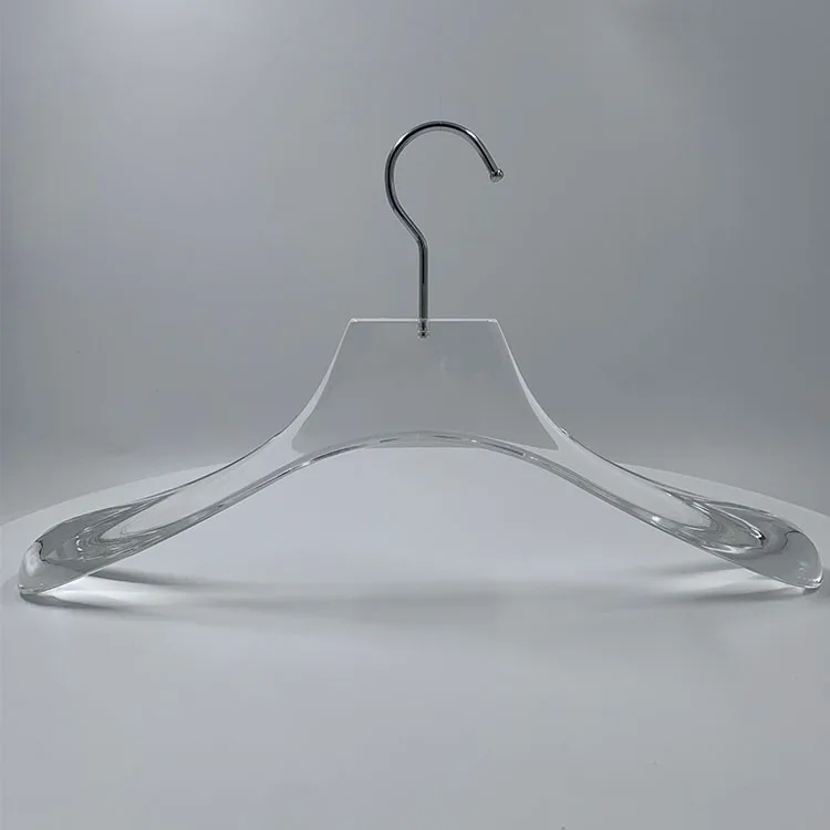 Hotel Bedroom Transparent Acrylic Cloth Hanger  For Dresses Suit