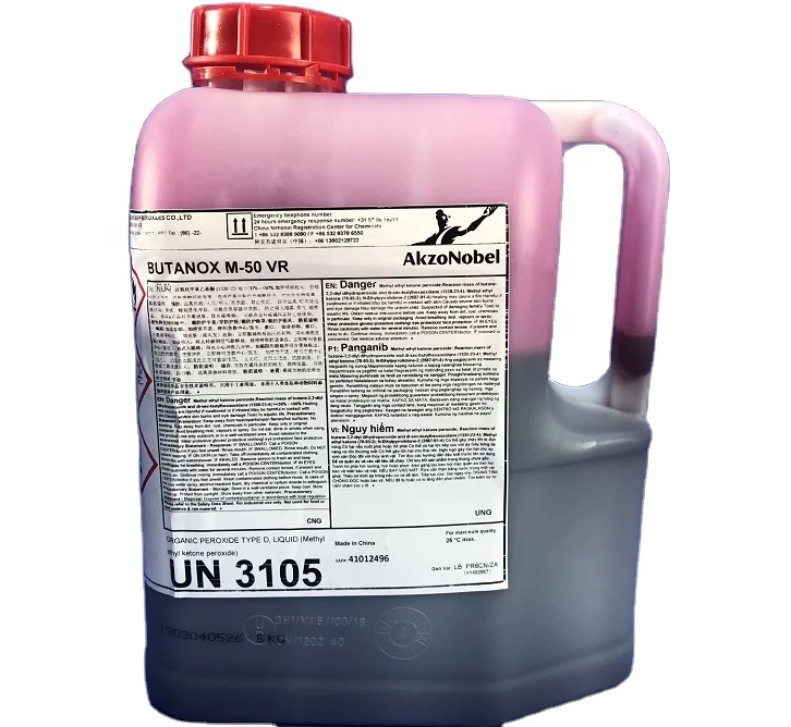 mekp methyl ethyl with red  indicator  Butanox M-50 VR