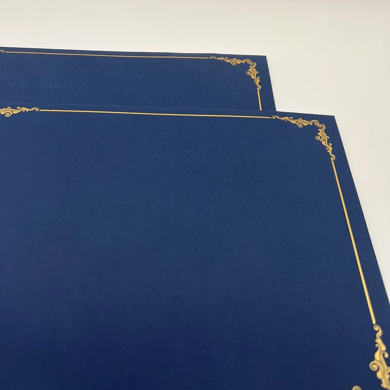 Diploma Cover Diploma Holder Graduation Certificate Cover Smooth A4 Satin Corners Blue