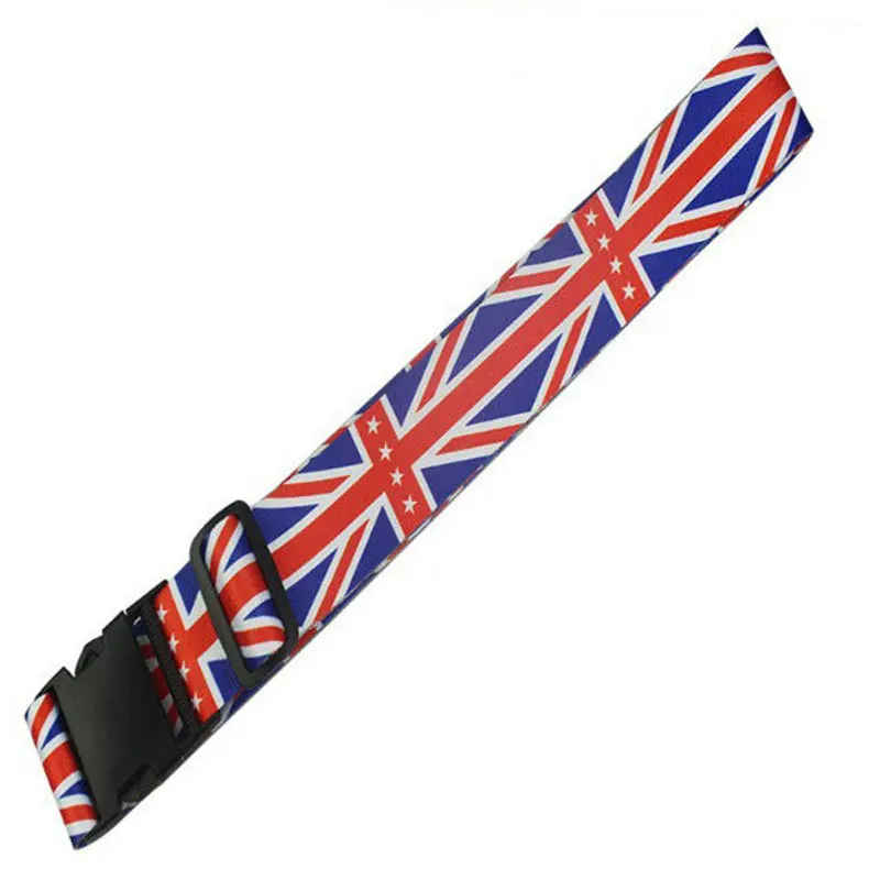 Adjustable Customize Heat Transfer Printing Polyester Luggage Belt, Customized National Flag Luggage Strap