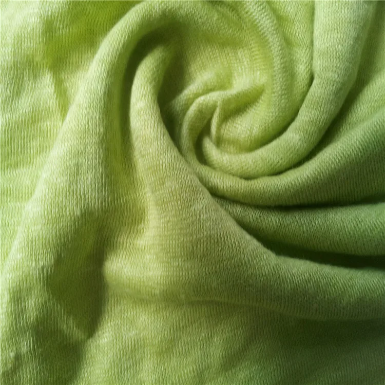 200gsm 53%Linen 42%Bamboo 5% Spandex Knitting Fabric Linen Bamboo Elastane Jersey Knitted Bamboo Linen Fabric