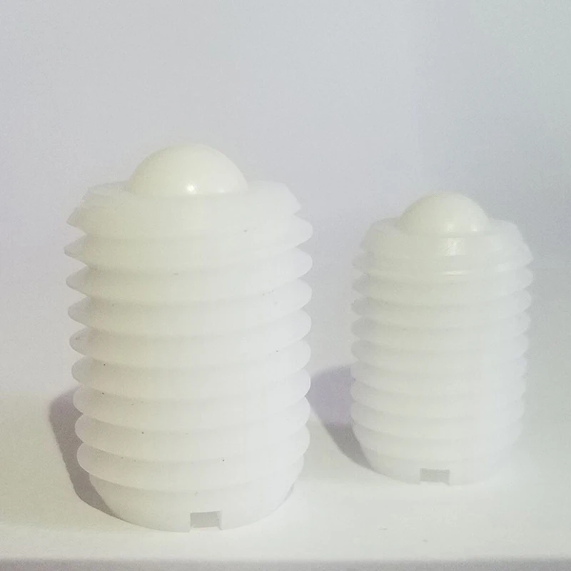ZBCSBJJ POM Slotted Head Plastic Ball Rollers Plunger with Set Screw Bolt Without Spring M6-20