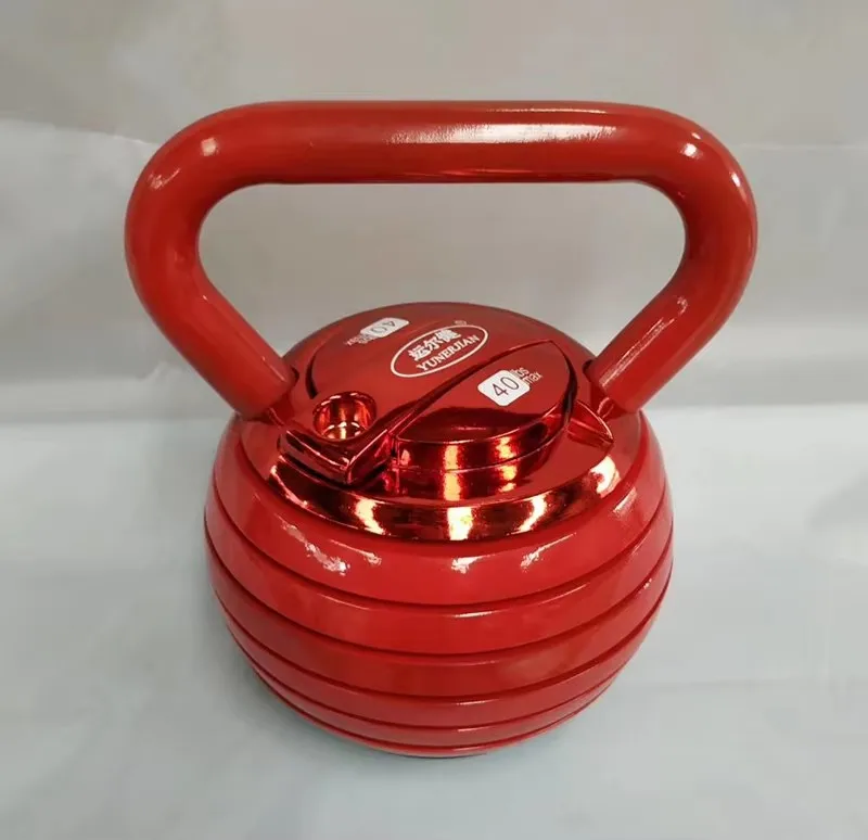 20/40lbs Adjustable Cast Iron Kettlebell With Handle Fitness Gym Equipment Weightlifting Strength Core Training