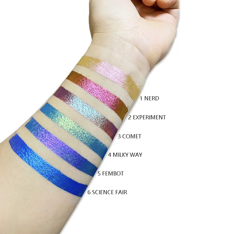 Chameleon Liquid Eyeshadow Multichrome Liquid Light Pigment Shimmer Finish Dark Skin Tones Low MOQ Pressed Eye Shadow Product