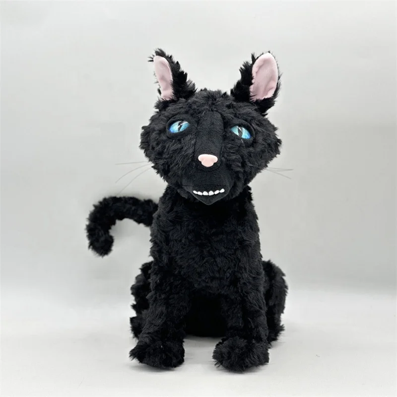 DOULUO New Design Creative Black Cat Plush Cartoon Stuffed Animal Doll Cute Coraline Cat Plush Toy